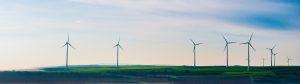 Landschap met windturbines voor serie blogs over de energietransitie