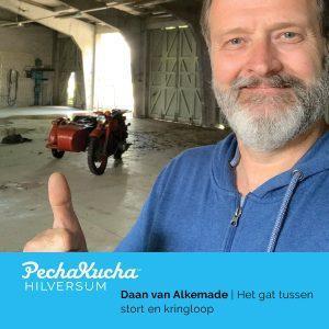 Foto aankondiging spreker Daan van Alkemade bij PechaKucha Hilversum 2022