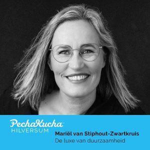 Foto aankondiging spreker Mariël van Stiphout bij PechaKucha Hilversum 2022