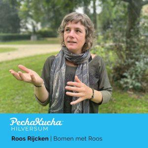 Foto aankondiging spreker Roos Rijcken Pieters bij PechaKucha Hilversum 2022