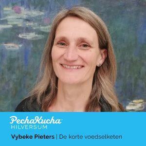 Foto aankondiging spreker Vybeke Pieters bij PechaKucha Hilversum 2022