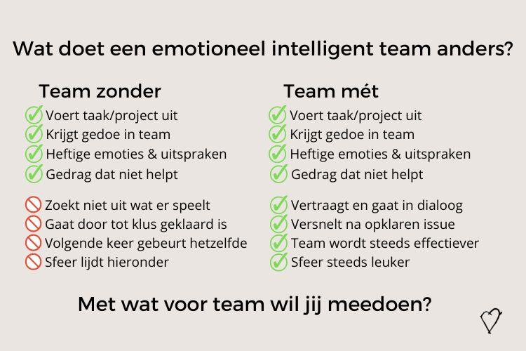 Wat doet een emotioneel intelligent team anders? En met welk team zou jij mee willen doen?